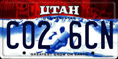 UT license plate C026CN