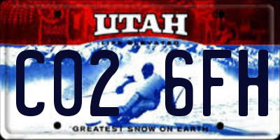UT license plate C026FH