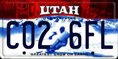 UT license plate C026FL
