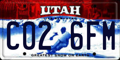 UT license plate C026FM