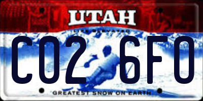 UT license plate C026FO