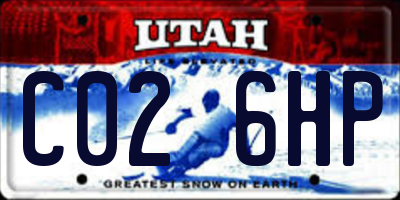 UT license plate C026HP