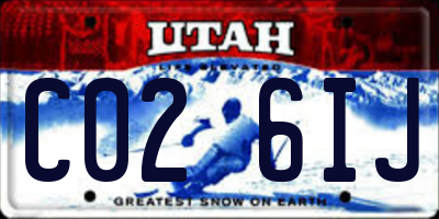 UT license plate C026IJ