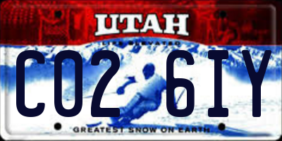 UT license plate C026IY
