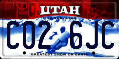 UT license plate C026JC