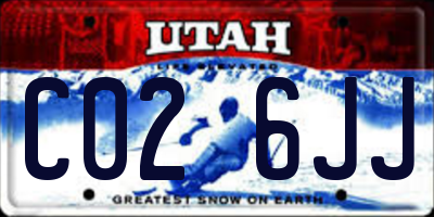UT license plate C026JJ
