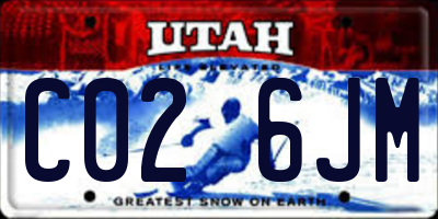UT license plate C026JM