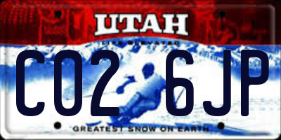 UT license plate C026JP