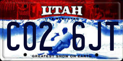 UT license plate C026JT