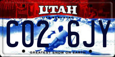 UT license plate C026JY