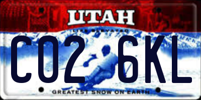 UT license plate C026KL