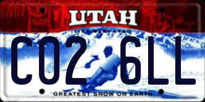 UT license plate C026LL