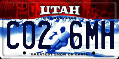 UT license plate C026MH