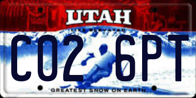 UT license plate C026PT
