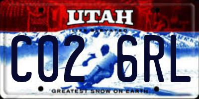 UT license plate C026RL