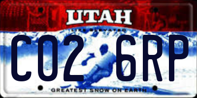 UT license plate C026RP