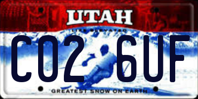 UT license plate C026UF