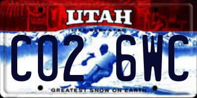 UT license plate C026WC