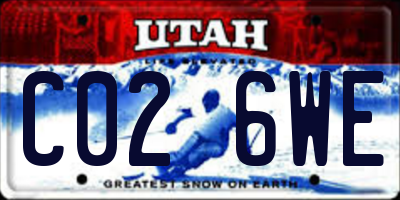 UT license plate C026WE