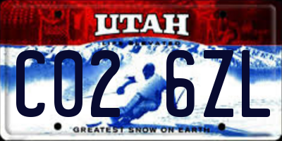 UT license plate C026ZL