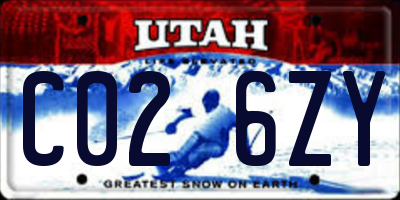 UT license plate C026ZY