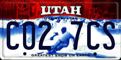 UT license plate C027CS