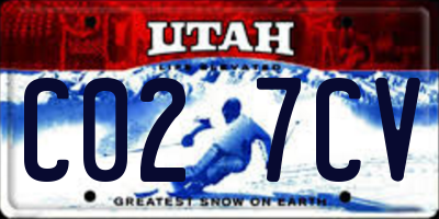 UT license plate C027CV