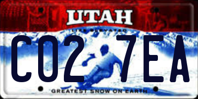 UT license plate C027EA