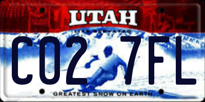 UT license plate C027FL