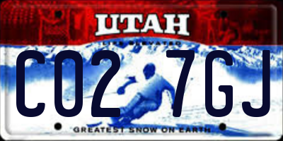 UT license plate C027GJ
