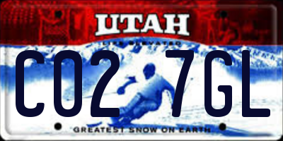 UT license plate C027GL