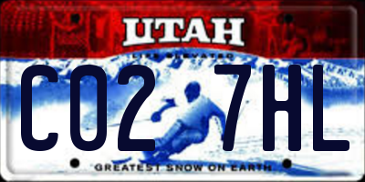 UT license plate C027HL