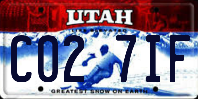 UT license plate C027IF