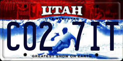 UT license plate C027IT