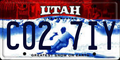 UT license plate C027IY