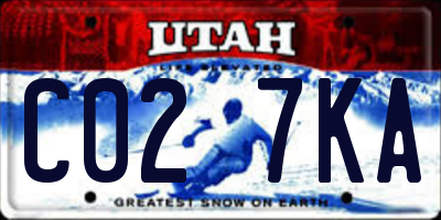 UT license plate C027KA