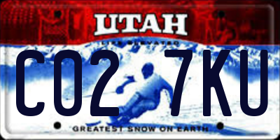 UT license plate C027KU