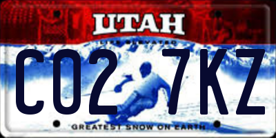 UT license plate C027KZ