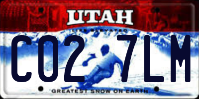 UT license plate C027LM