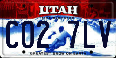 UT license plate C027LV