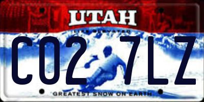 UT license plate C027LZ