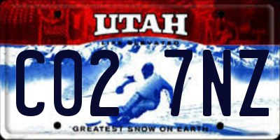 UT license plate C027NZ