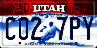 UT license plate C027PY