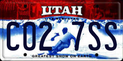UT license plate C027SS
