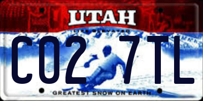 UT license plate C027TL