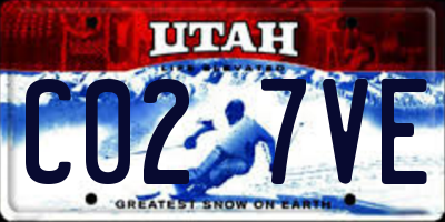 UT license plate C027VE