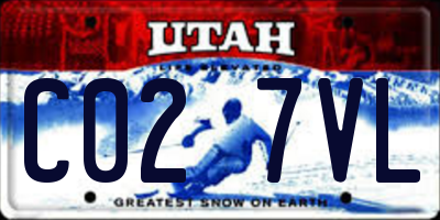 UT license plate C027VL