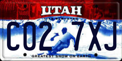 UT license plate C027XJ