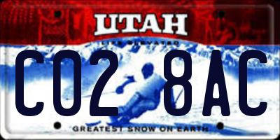 UT license plate C028AC