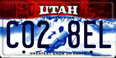 UT license plate C028EL